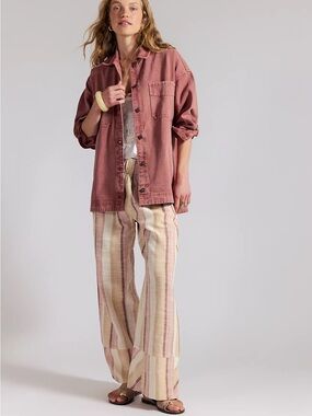 We The Free Madison City Denim Jacket in Toasted cocoa, size large